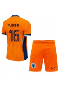 Nederland Joey Veerman #16 Babytruitje Thuis tenue Kind EK 2024 Korte Mouw (+ Korte broeken)